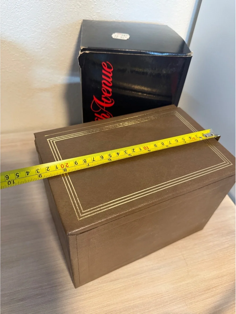 Vintage Saks Fifth Avenue Brown Photo Album ‘Leather Library’ Set with Box